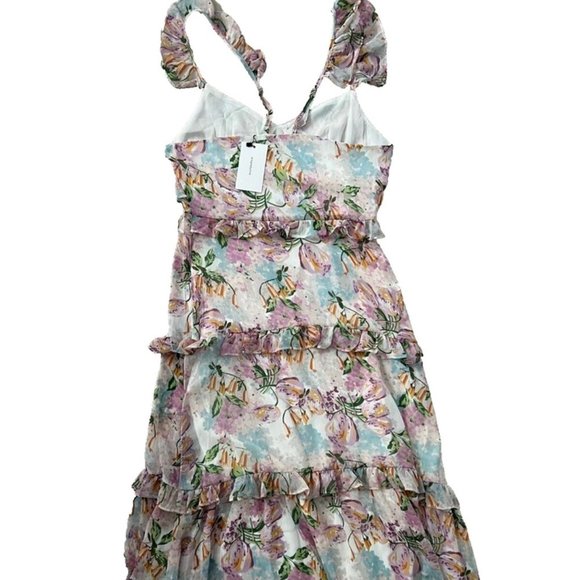 O.P.T One Pretty Time Ruffled Ingrid Dress Floral ( M ) - Picture 3 of 3